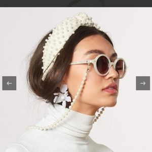 Lele sadoughi pearl sunglasses/mask chain